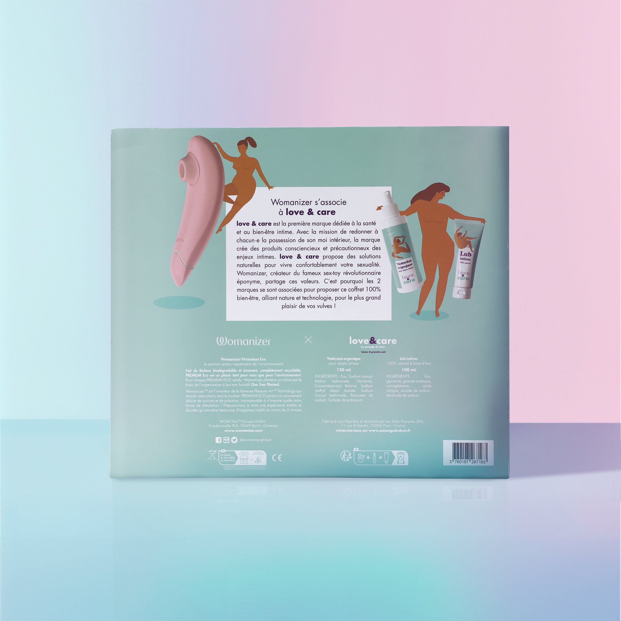 Coffret Aeria Womanizer X Love & Care