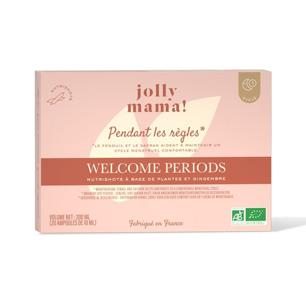 Nutrishots aux plantes Welcome Periods de Jolly Mama